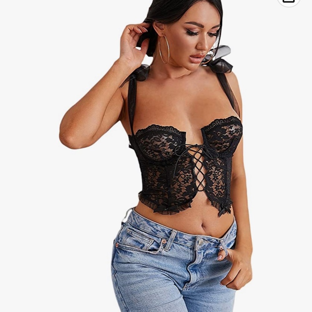 Lace corset top